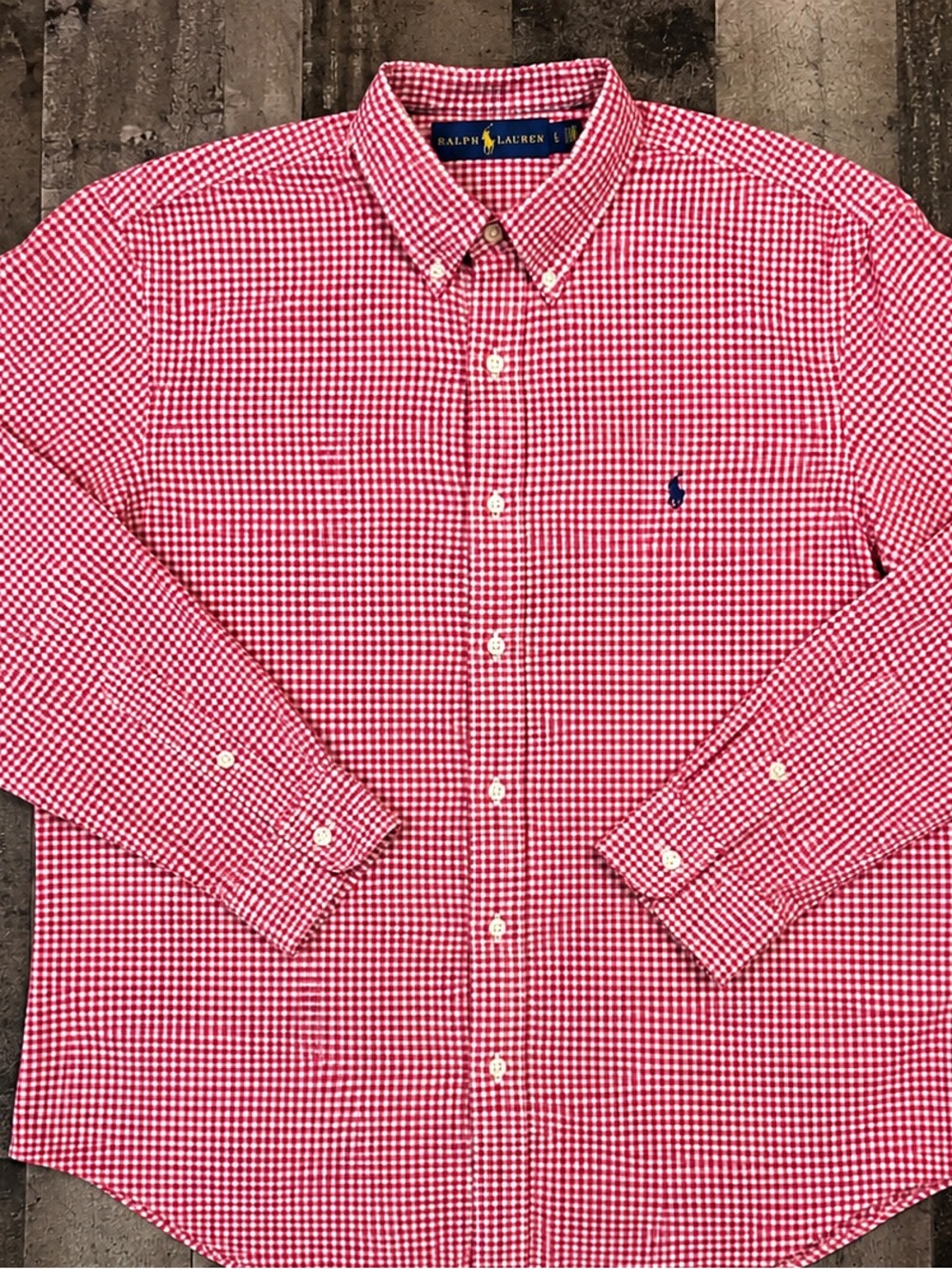 Polo by Ralph Lauren Red & White Gingham Button-Down Shirt
